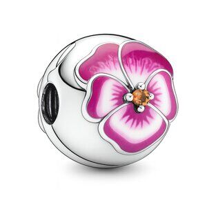 Pink Pansy Clip Charm (ONE)